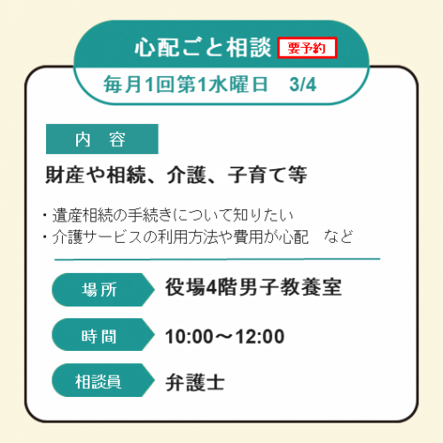 心配ごと相談（3月）